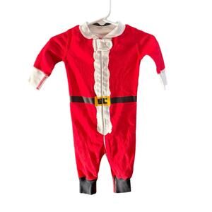 Hanna Andersson Santa Sleeper Unisex Zipper 100% Organic Cotton Size 50cm 0-6mo
